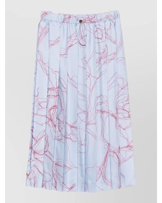 Fabiana Filippi Blue Silk Midi Dress