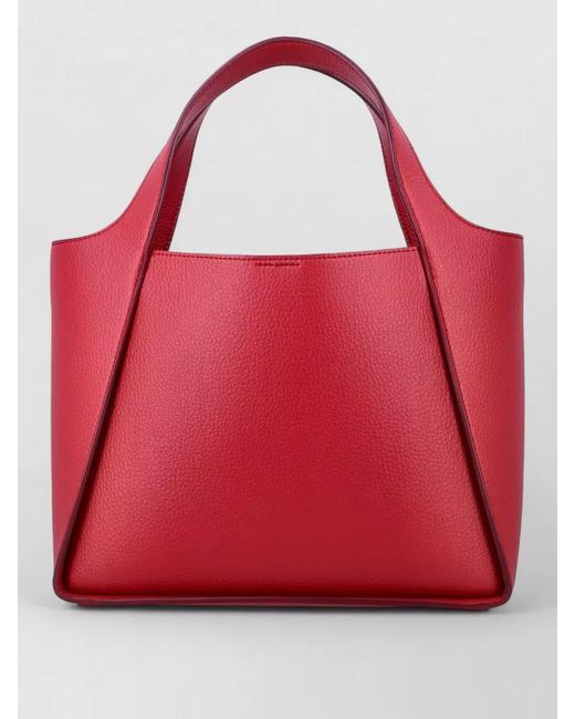 Stella McCartney Red Vegan Alter Mat Shoulder Tote Bag