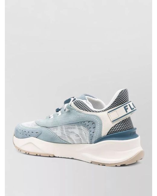 Fendi Blue Mesh Low-Top Sneakers