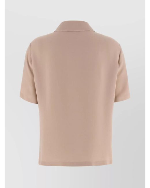 Fendi Natural Silk Polo Shirt