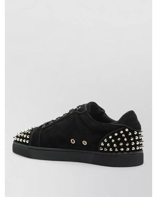 Christian Louboutin Black Seavaste 2 Suede Leather Sneakers for men