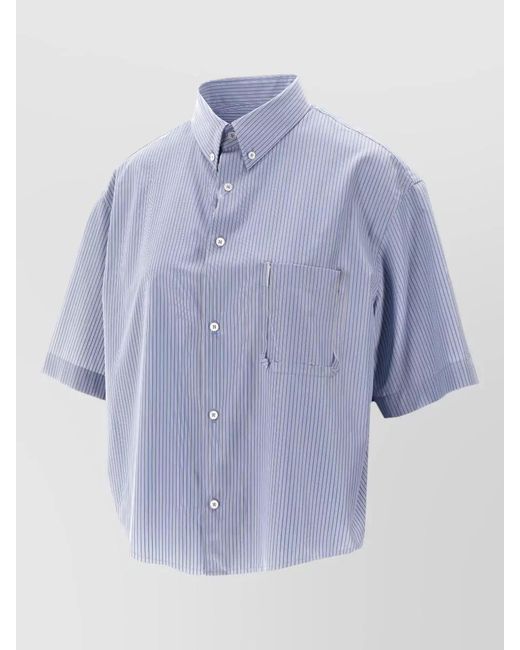 Maison Margiela Blue Short-Sleeve Shirt