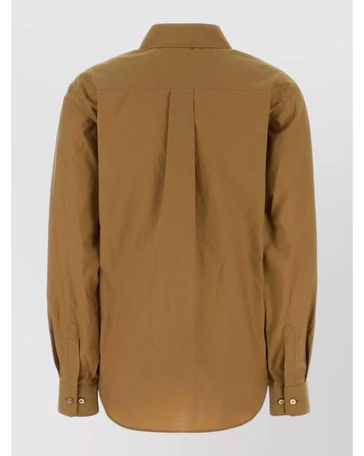 Lemaire Natural Poplin Shirt Long Sleeves Button Cuffs for men
