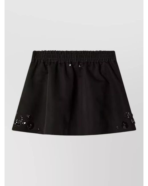 Golden Goose Deluxe Brand Black Embellished A-Line Mini Skirt