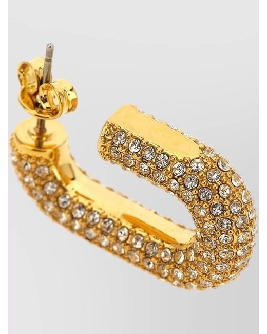 Rabanne Metallic Crystal-Embellished Earrings