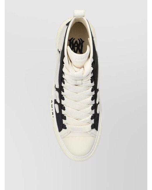 Amiri White Leather Hi-Top Sneakers for men