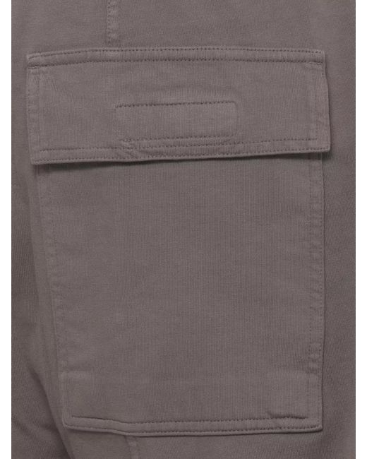 Rick Owens Gray Cotton Straight-Leg Drop-Crotch Trousers for men