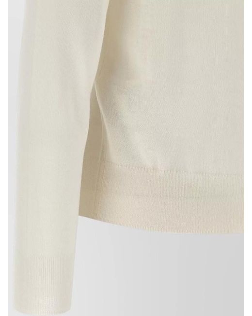 P.A.R.O.S.H. Natural Linfa26 V Neck Long Sleeve Sweater