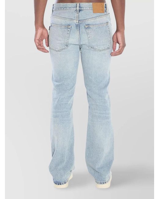 Haikure Blue Denim Regular-Fit Straight-Leg Trousers for men