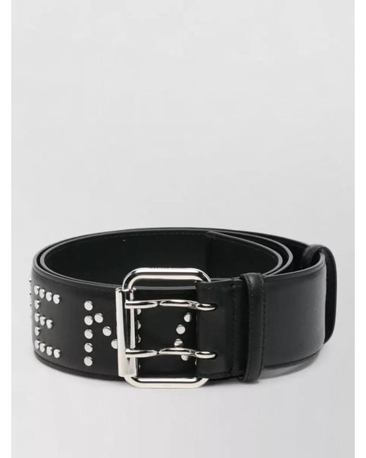 Givenchy Black Leather Belt Adjustable Size Studded Design Versatile for men