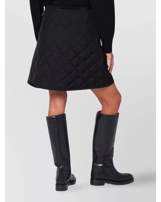 Jil Sander Black Quilted Mini Skirt
