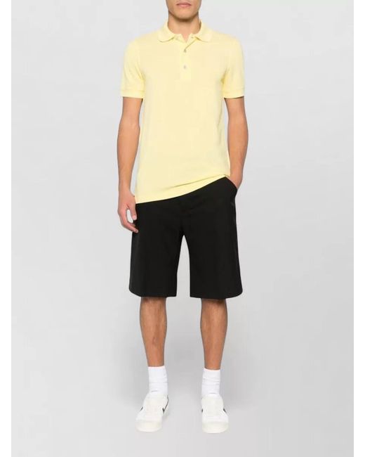 Tom Ford Yellow Short-Sleeve Polo Shirt for men
