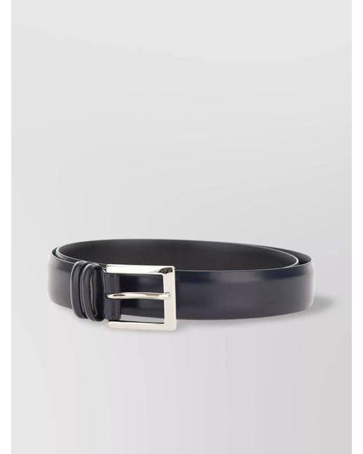 Orciani Black Adjustable Calfskin Leather Belt for men