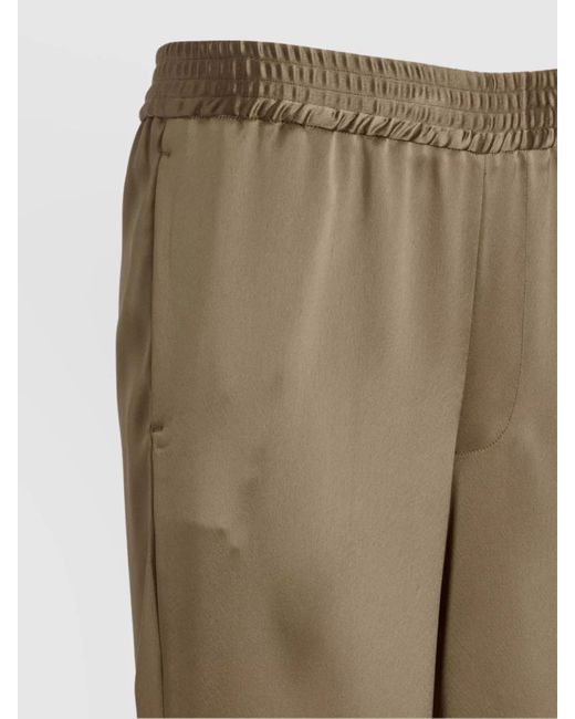 PT Torino Natural Satin Wide-Leg Trousers