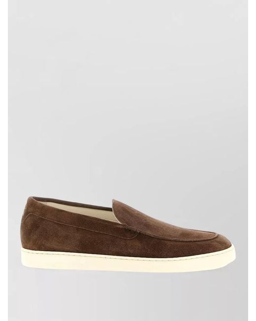 Brunello Cucinelli Brown Leather Loafers for men