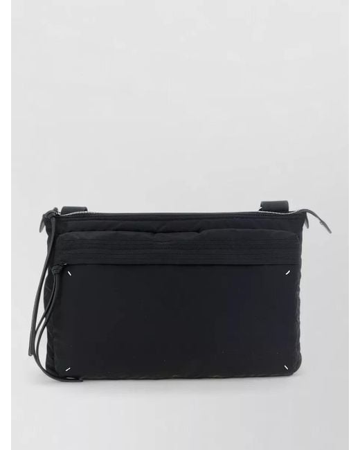 Maison Margiela Black Zip Computer East West Shoulder Bag for men