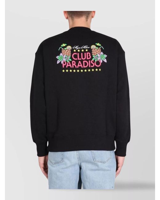 MSGM Blue Logo Print Sweatshirt for men