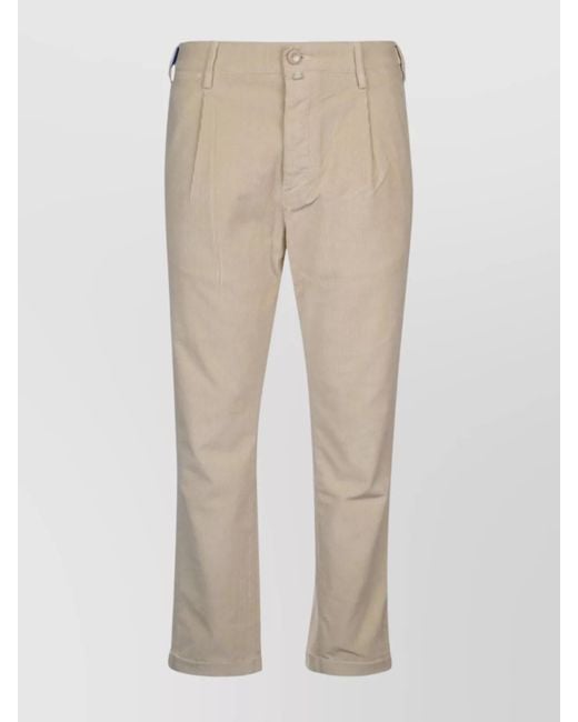 Jacob Cohen Natural Cropped Slim-Fit Trousers for men