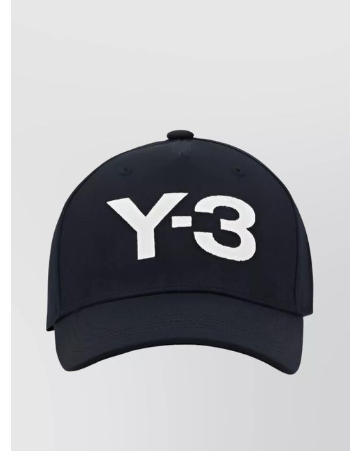 Y-3 Blue Monogrammed Cotton Baseball Cap With Curved Brim for men