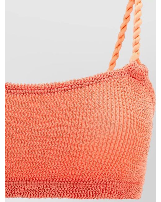 Hunza G Orange Phoebe Bikini Set Braided Straps High Waist