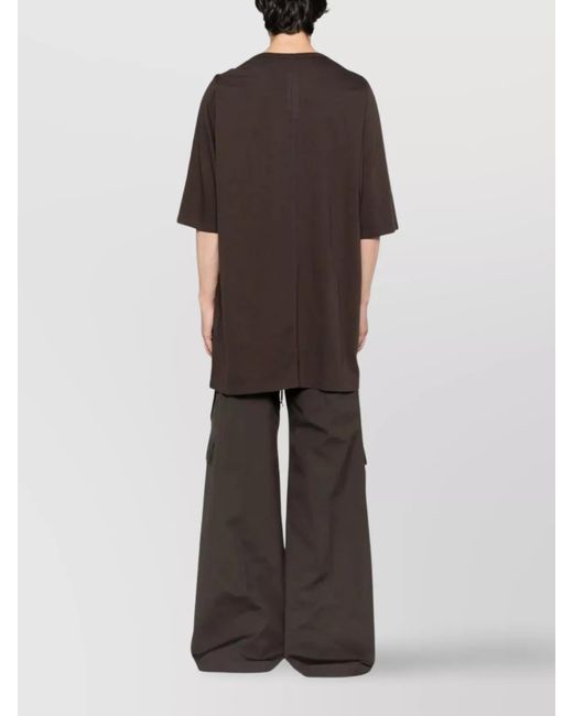 Rick Owens Brown Cotton Oversized Short-Sleeve T-Shirt for men