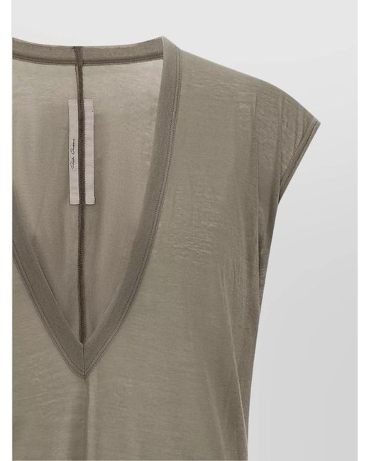 Rick Owens Gray Cotton Dylan Tank Top for men