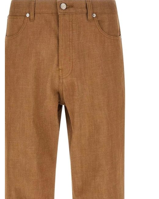 A.P.C. Brown Denim Straight-Leg Jeans for men
