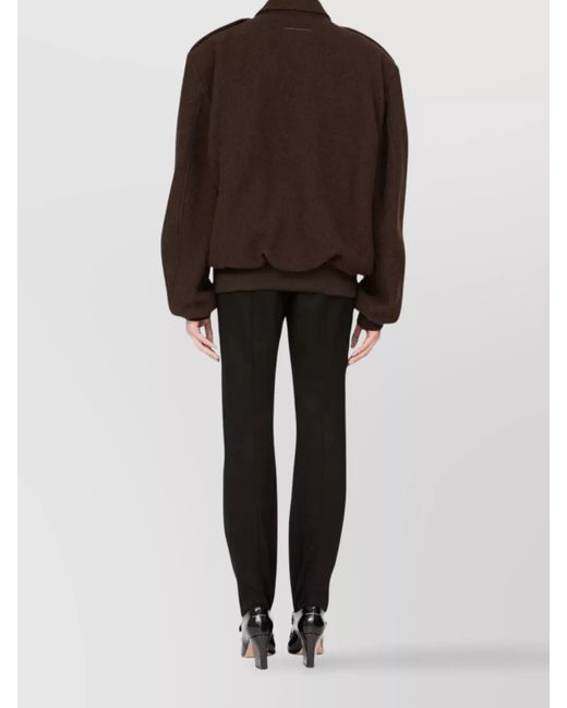 MM6 by Maison Margiela Black Virgin Wool Bomber Jacket