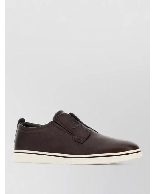 Ferragamo Brown Alfie Slip-On Sneakers for men
