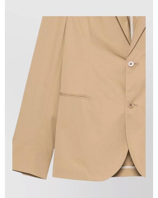 Emporio Armani Natural Cotton Suit Single Breasted Design for men