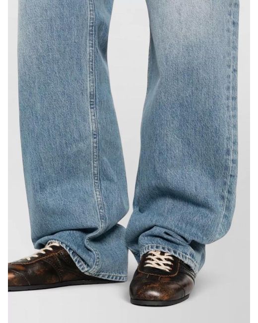 Gucci Blue Denim Wide-Leg Trousers