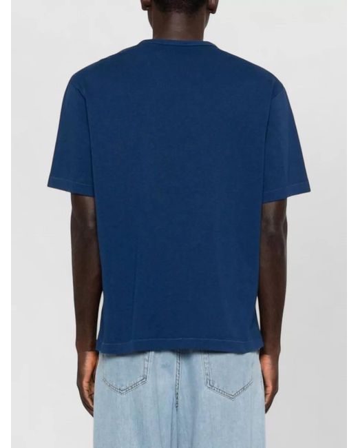 KENZO Blue Silk Nylon Blend T Shirt Round Neck for men