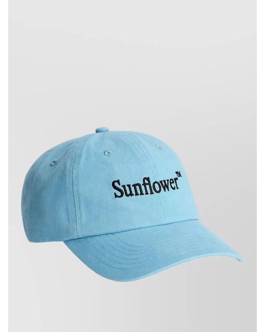 sunflower Blue Branded Logo Cap Cotton Curved Brim for men