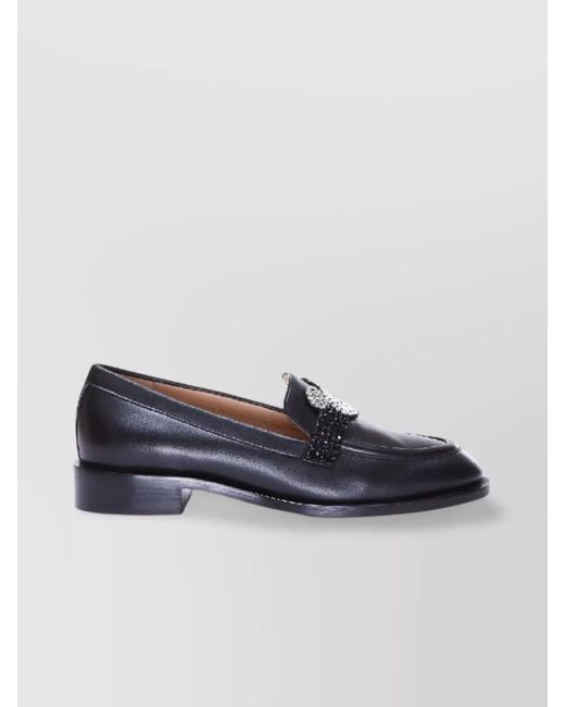 Stuart Weitzman Blue Leather Loafers