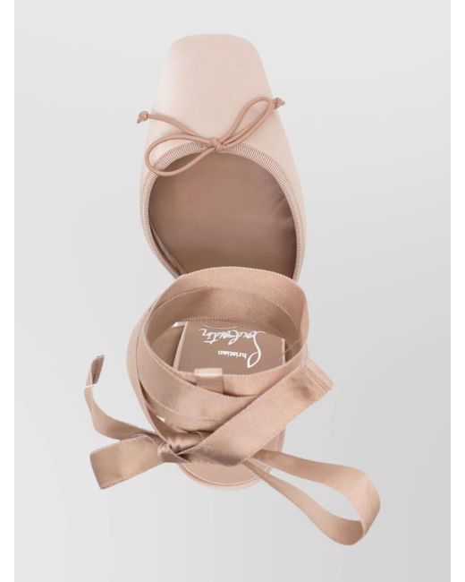 Christian Louboutin Natural Sandals Featuring Square Toe And Bow Detail