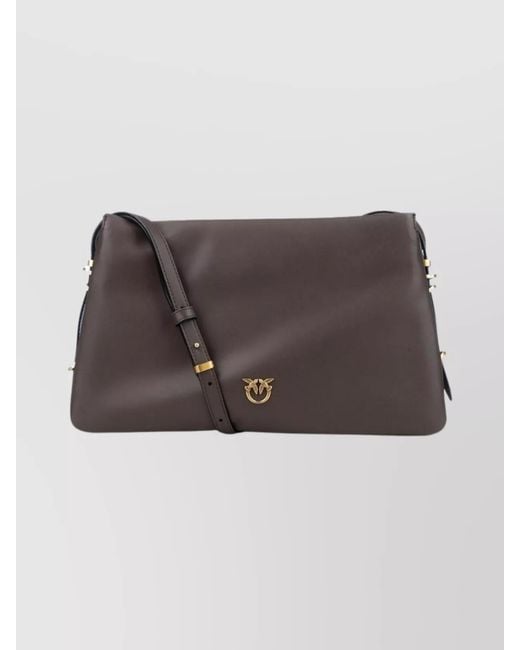 Pinko Gray Cross-Body Bag Rectangular Design