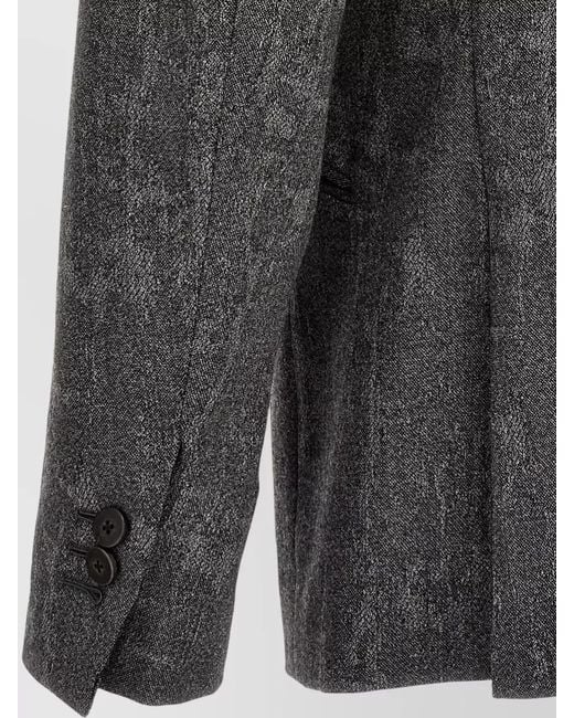 Maurizio Miri Black Wool Double-Breasted Blazer for men