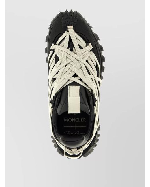 Rick Owens Black Leather High-Top Sneakers for men