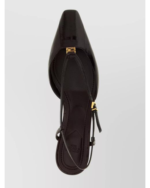 Fendi Multicolor Leather Slingback Pumps