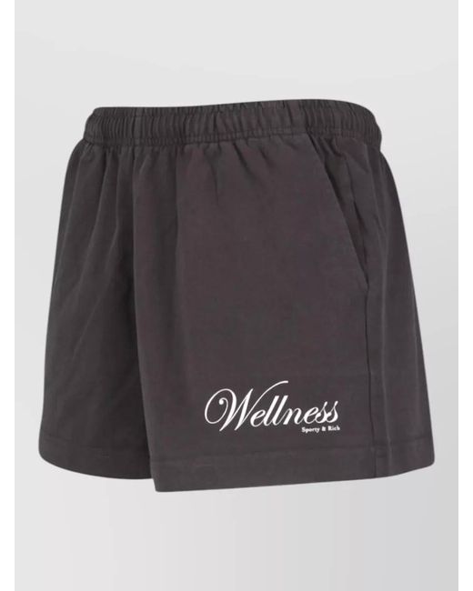 Sporty & Rich Gray Tailored Straight Shorts Back And Side Pockets