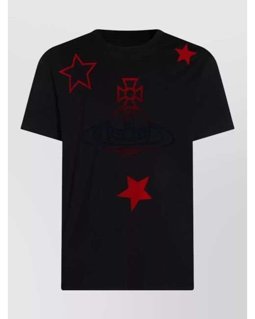 Vivienne Westwood Black Cotton Crew-Neck Short-Sleeve T-Shirt for men