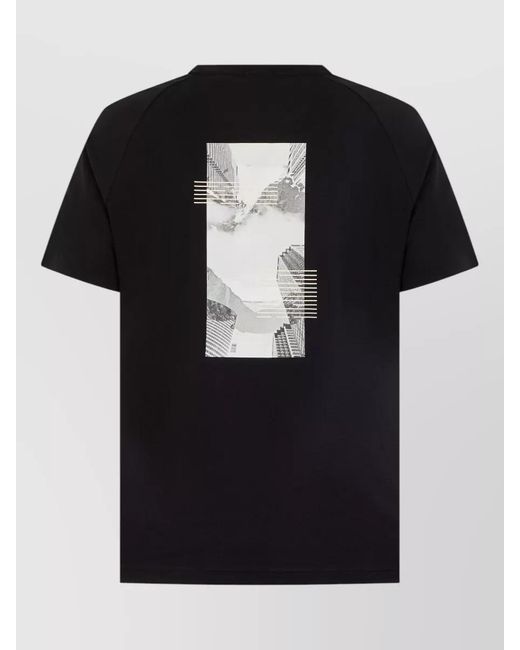Boss Black Cotton Jersey T Shirt Crew Neck Print for men