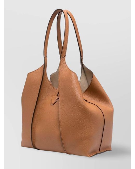 Tod's Brown T Timeless Small Leather Shoulder Bag