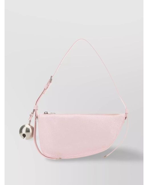 Burberry Pink Shield Small Leather Shoulder Bag