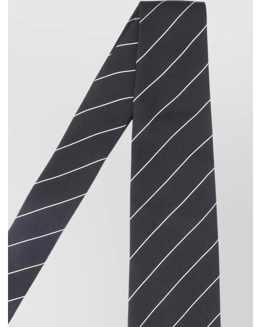 Lardini White Striped Tie Adjustable Length Smooth Finish for men