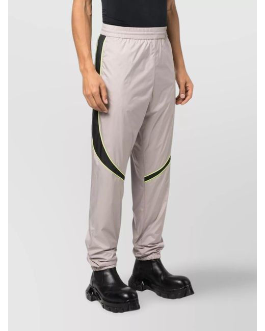 Givenchy White Calf Leather Relaxed-Fit Tapered Track Pants for men