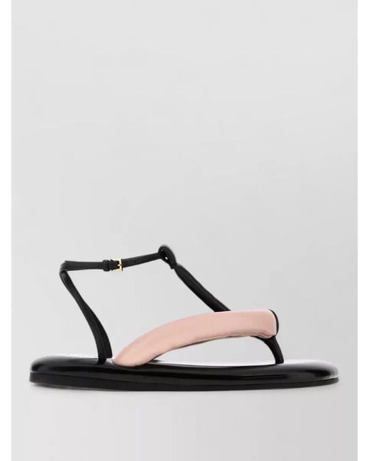 Givenchy Metallic Leather Boudoir Thong Sandals Flat Sole
