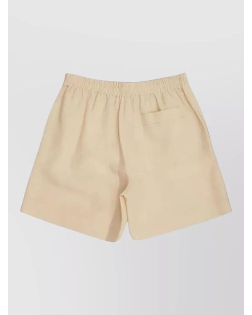 Valentino Garavani Natural Tailored Shorts Featuring Single Back Pocket for men