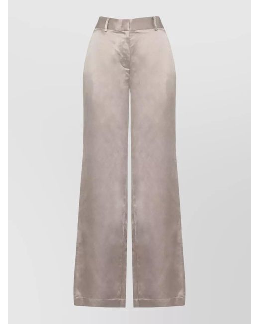 Panicale Multicolor Viscose Wide Leg Pants Belt Loops