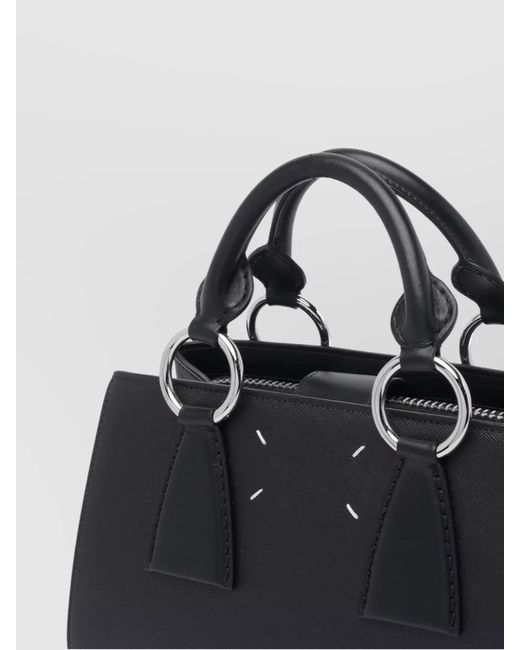 Maison Margiela Black Na Calf Leather Shoulder Bag